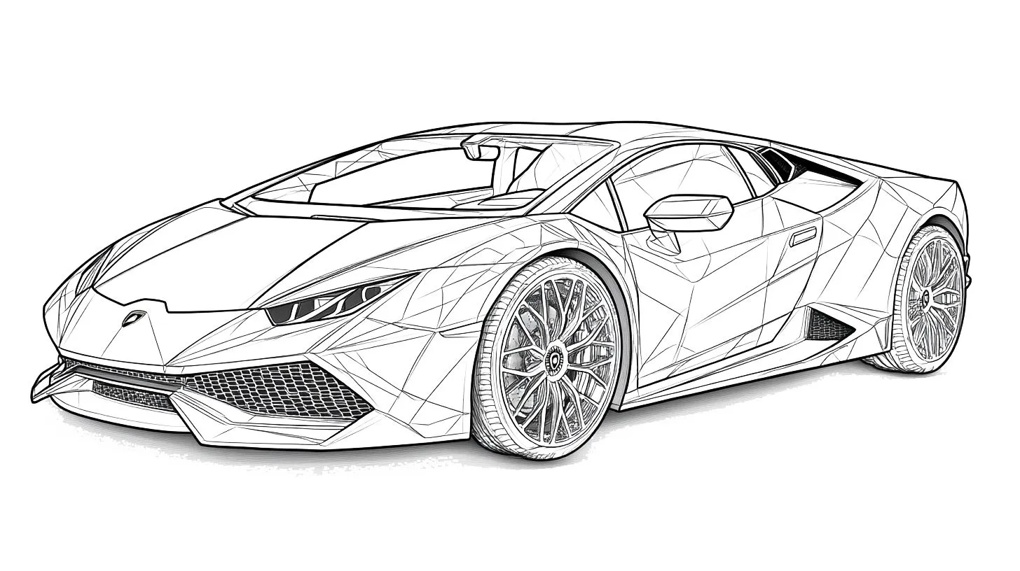 coloriage Lamborghini de pour enfants