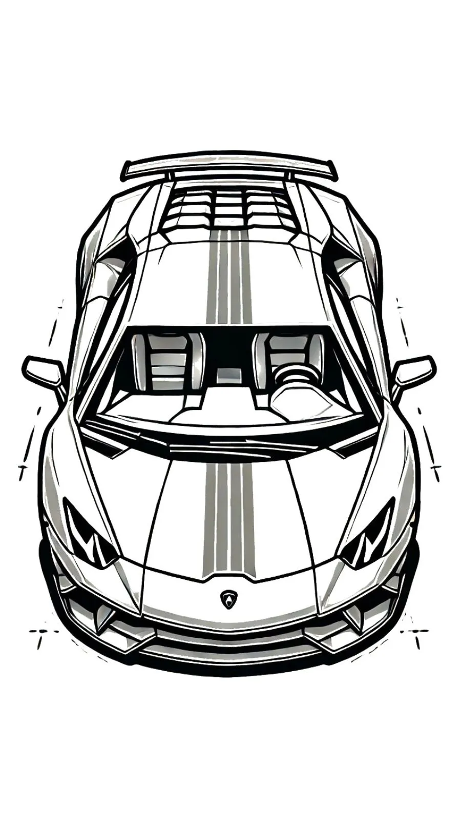 coloriage Lamborghini pour bebe a imprimer