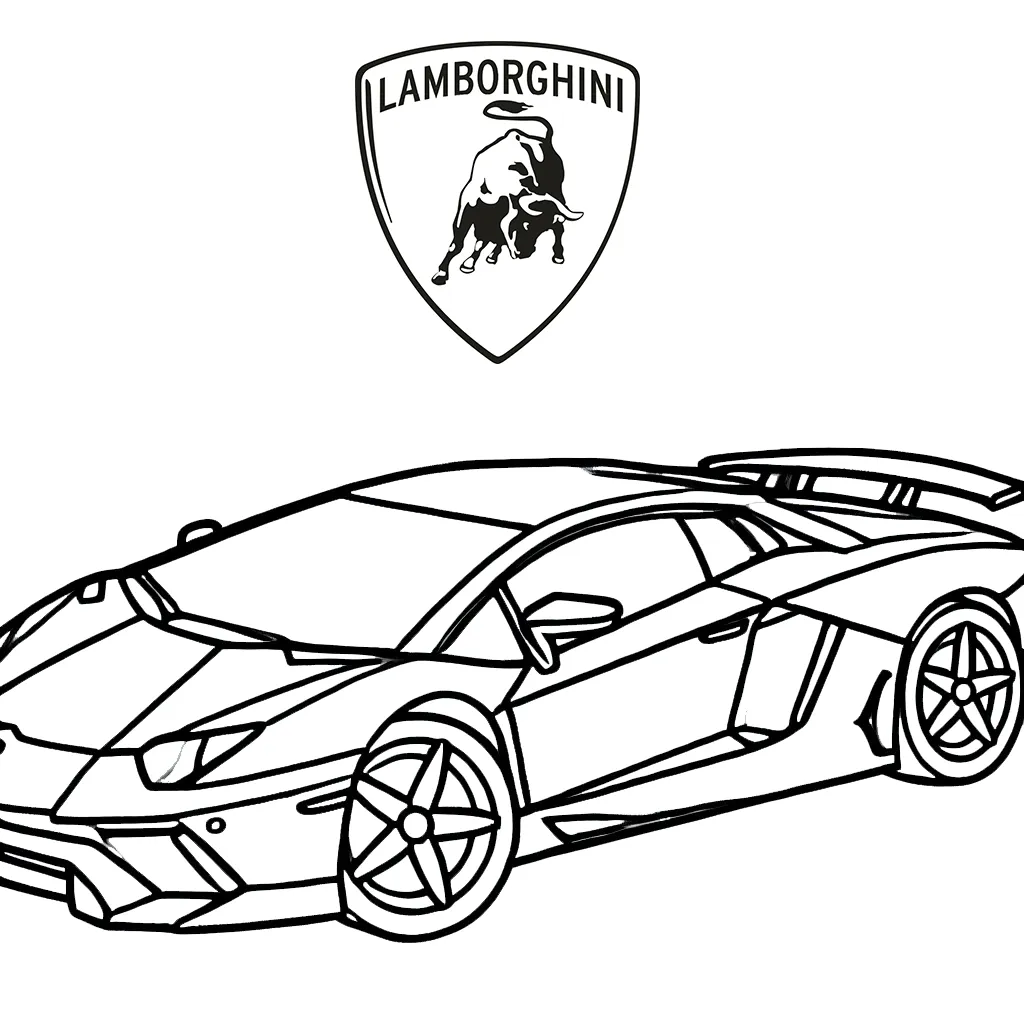 coloriage Lamborghini a imprimer gratuitement