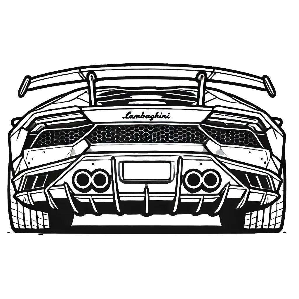 coloriage Lamborghini pour enfants a imprimer 2