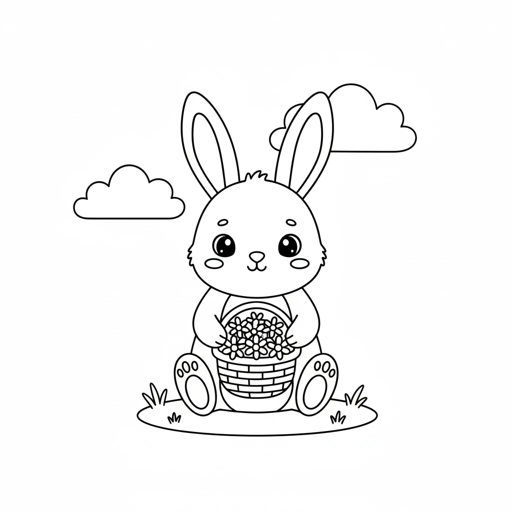 coloriage Lapin pour enfant de 6 ans