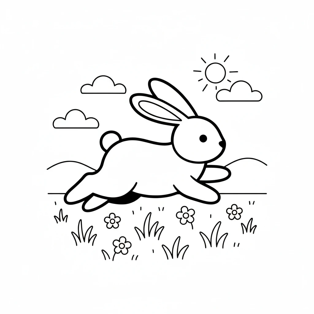 coloriage Lapin et decoupage a imprimer gratuit