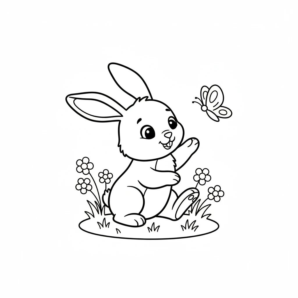 coloriage Lapin pour enfant de 5 ans