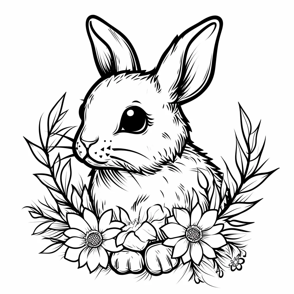 coloriage Lapin pour enfants à télécharger