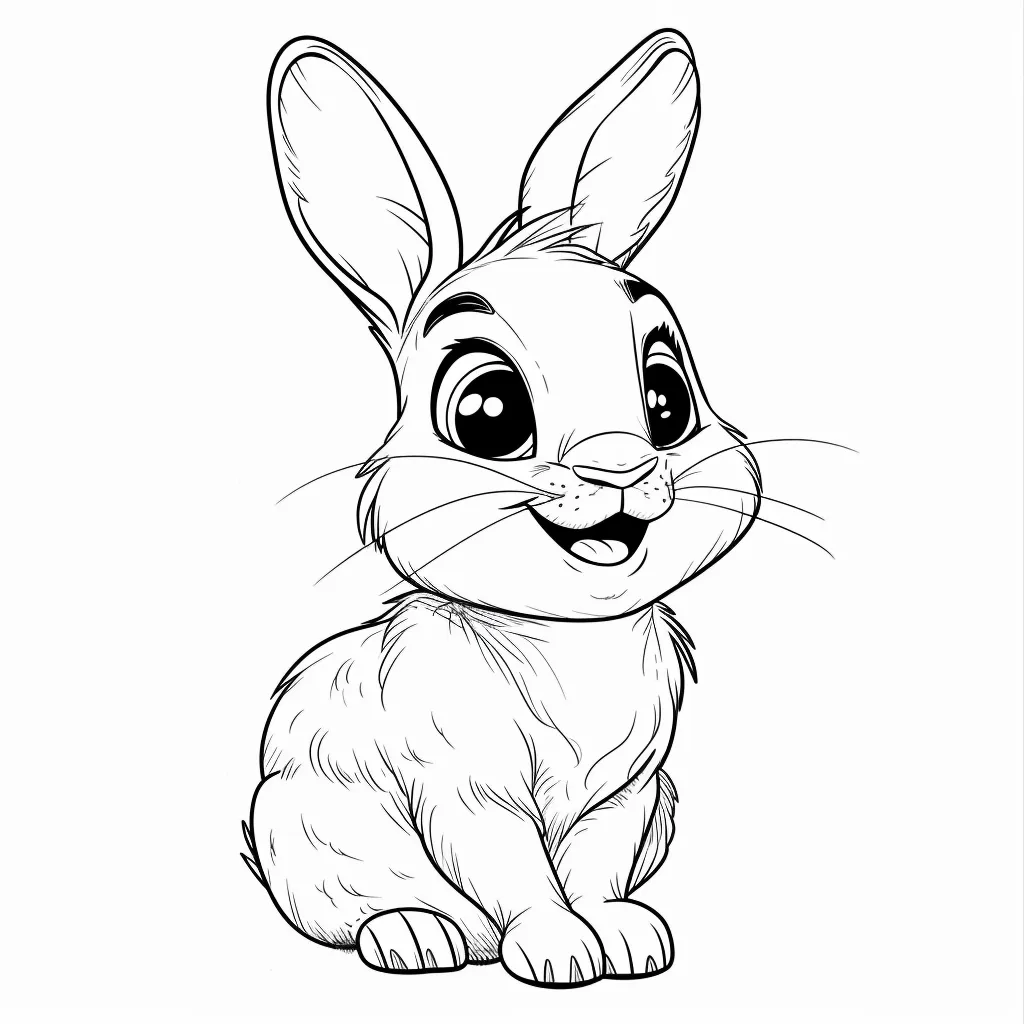 coloriage Lapin pour enfant de à imprimer