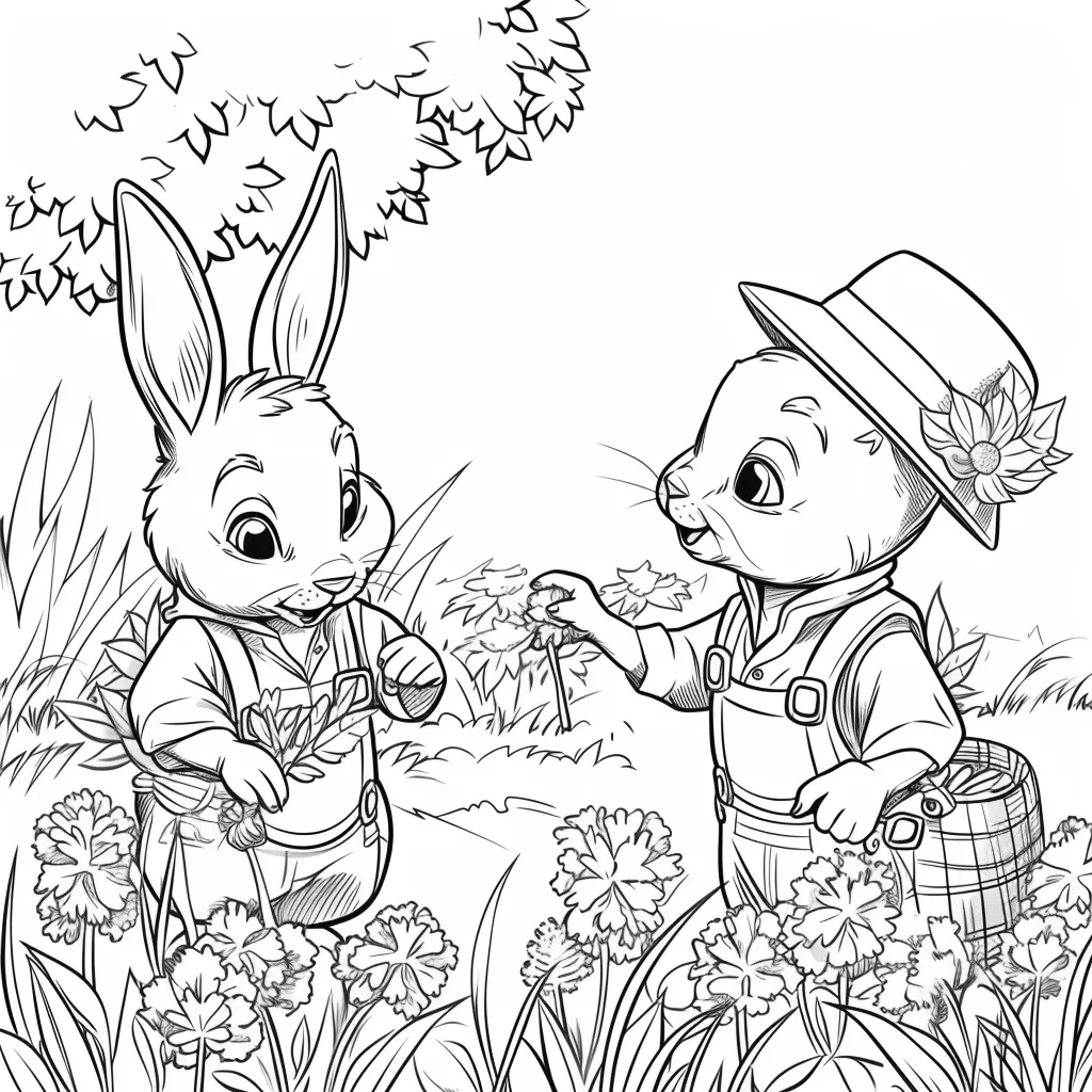 coloriage Lapin pour bebe a imprimer