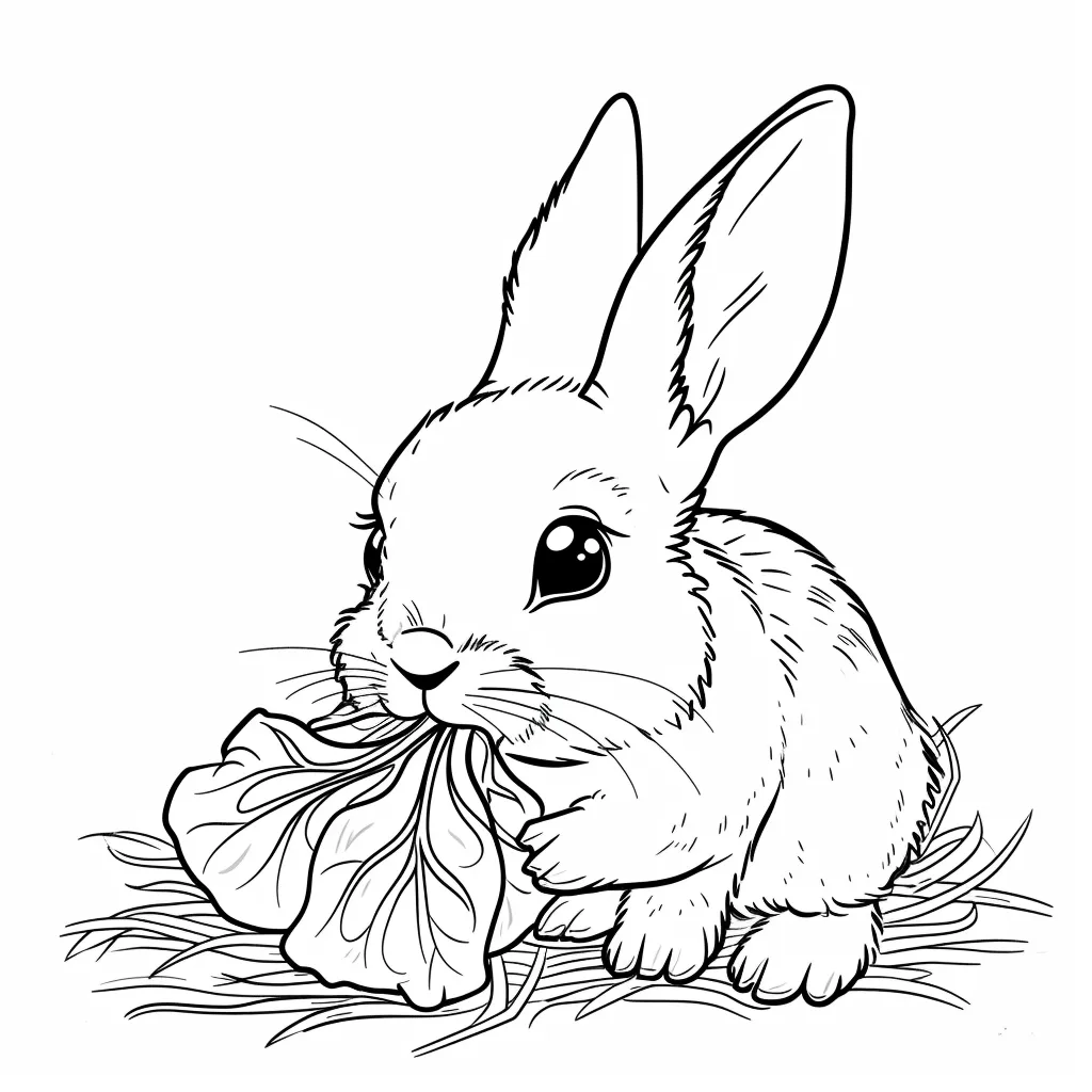 coloriage Lapin à imprimer pdf gratuit 1