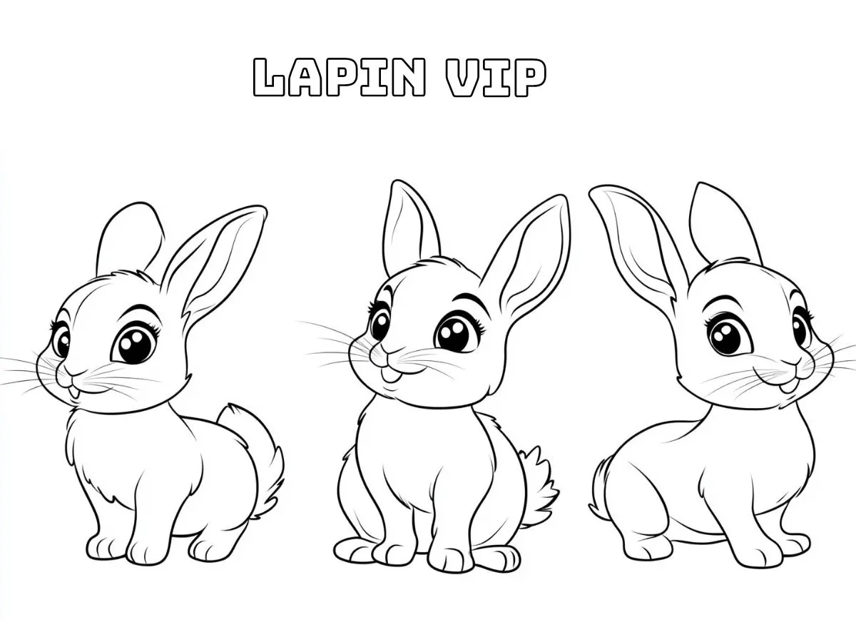 coloriage Lapin educatif pour enfant