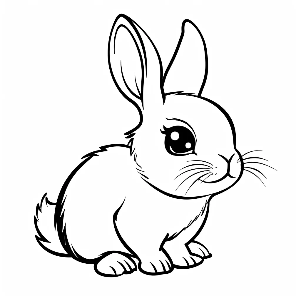 coloriage Lapin pour enfant de 3 ans