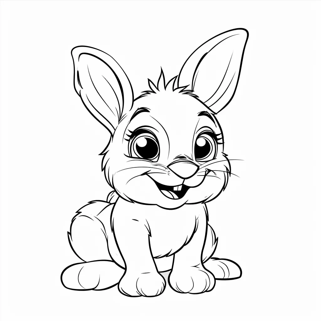 coloriage Lapin pour enfant de à imprimer 1