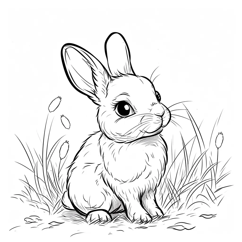 coloriage Lapin à imprimer pdf gratuit 2