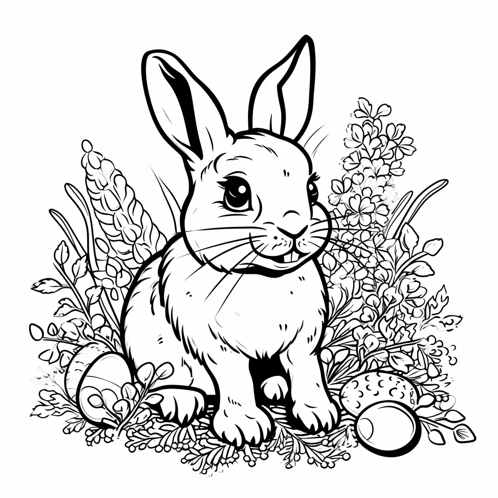 coloriage Lapin a colorier en ligne