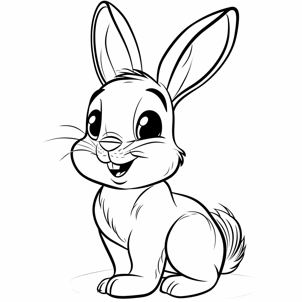 coloriage Lapin et decoupage