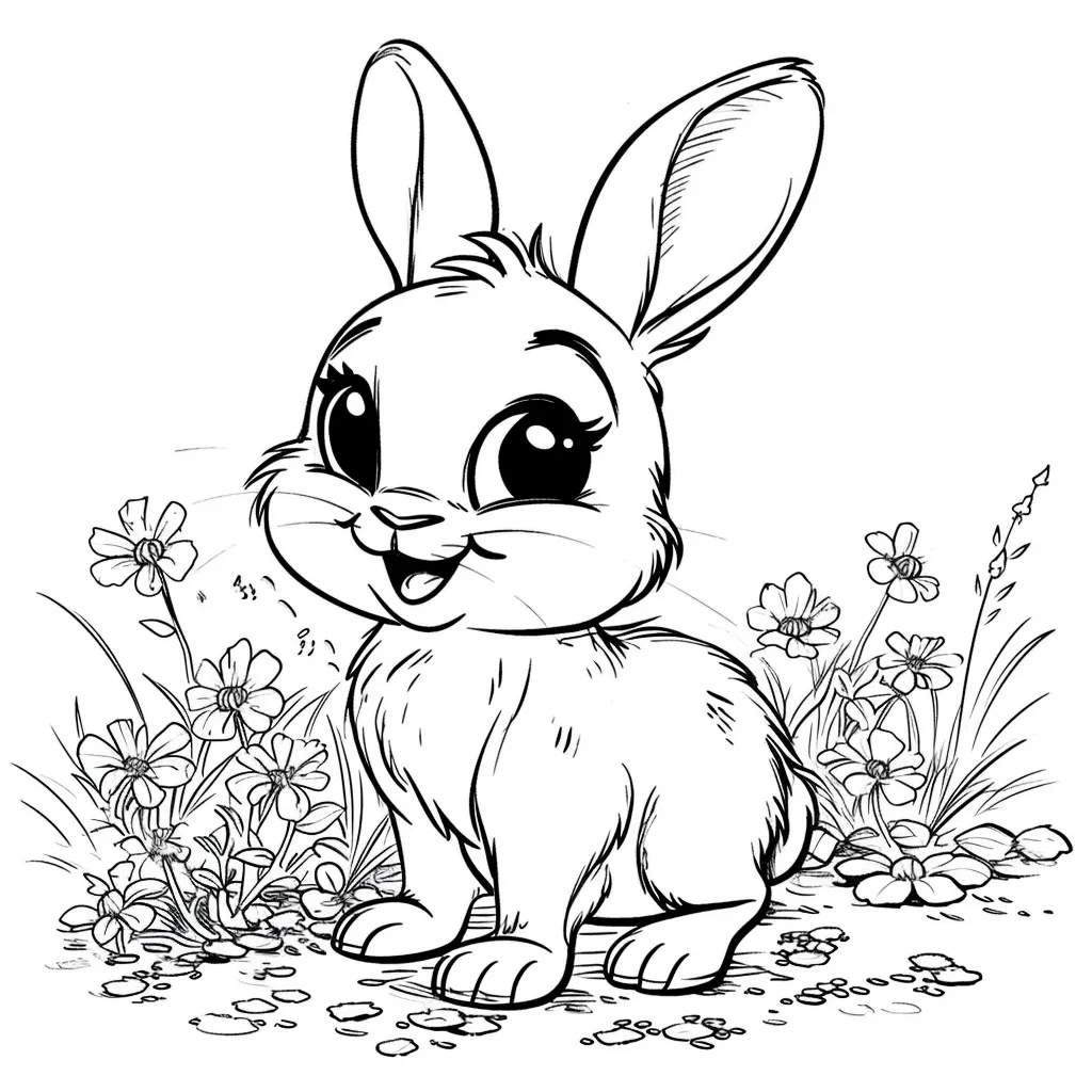 coloriage Lapin à imprimer gratuitement pdf