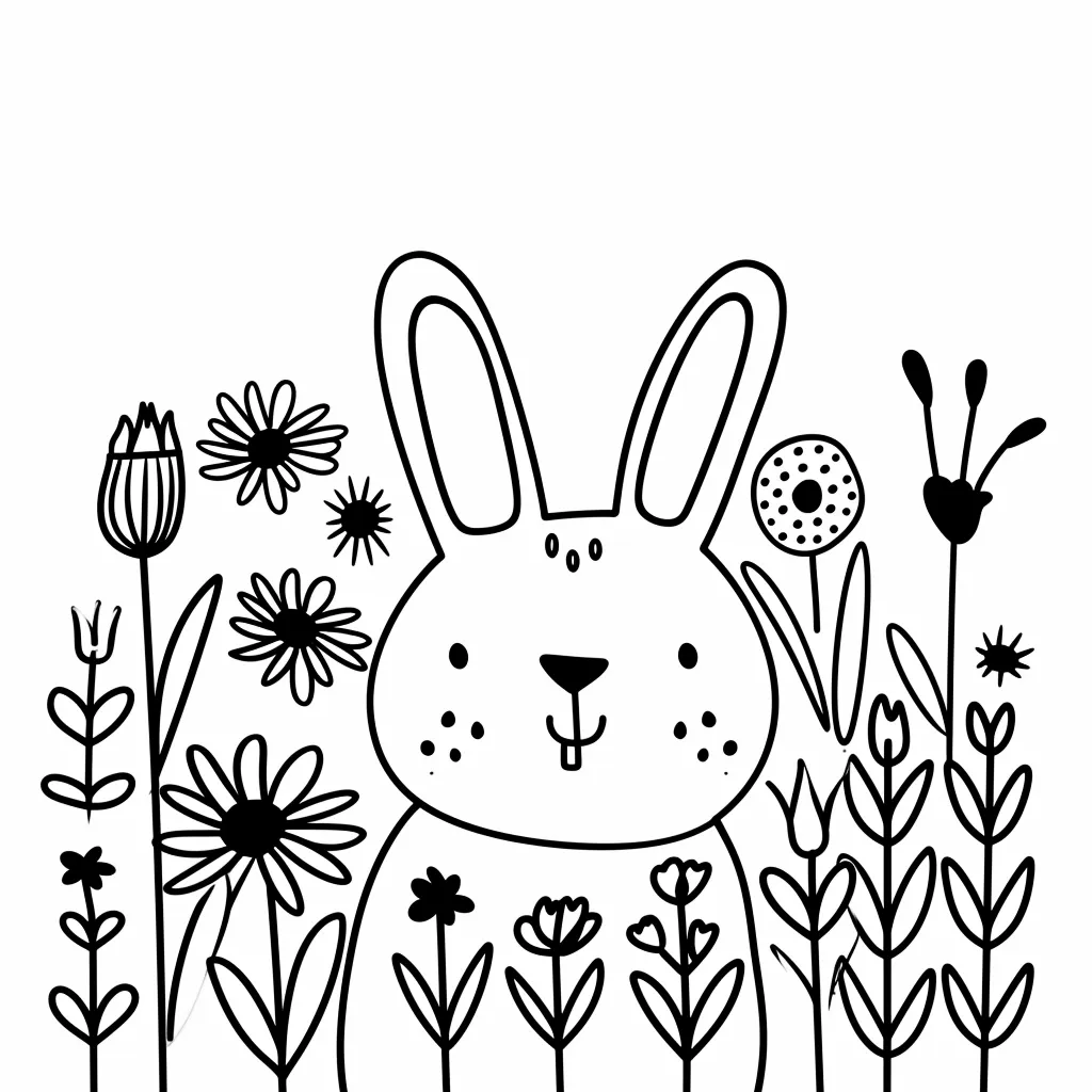 coloriage Lapin à imprimer gratuitement