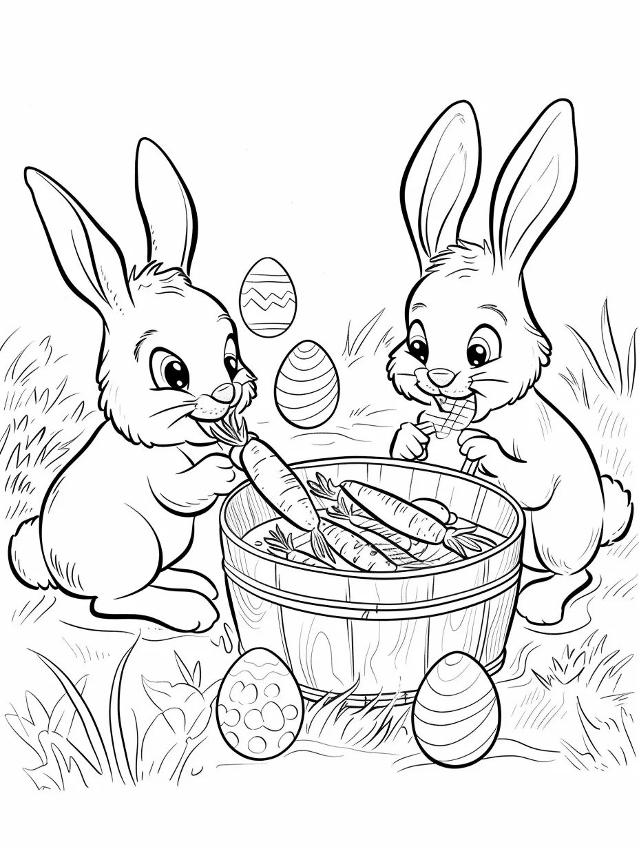 coloriage Lapin à imprimer gratuitement 1