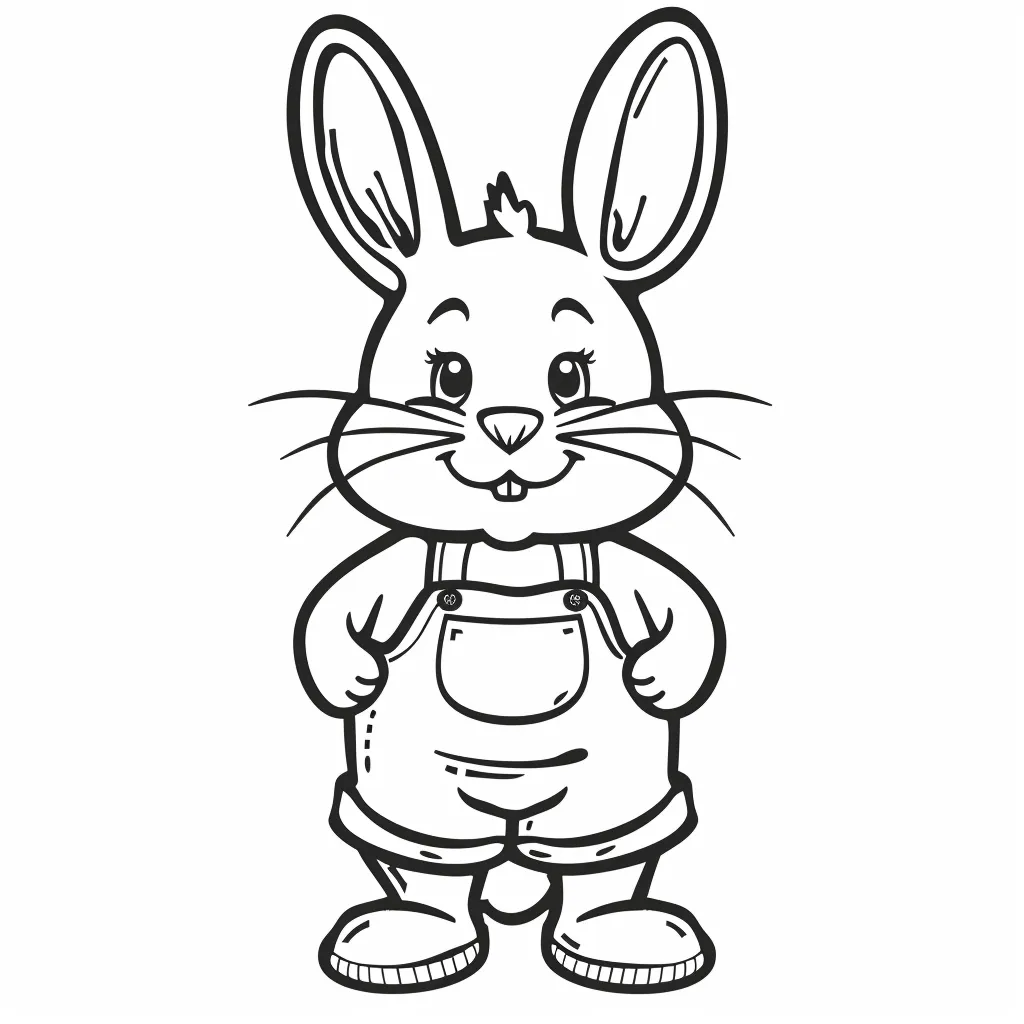 coloriage Lapin educatif pour enfant 1