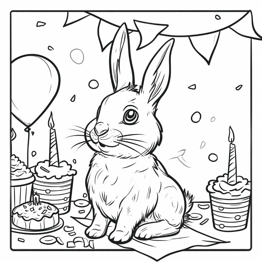 imprimer coloriage Lapin gratuit