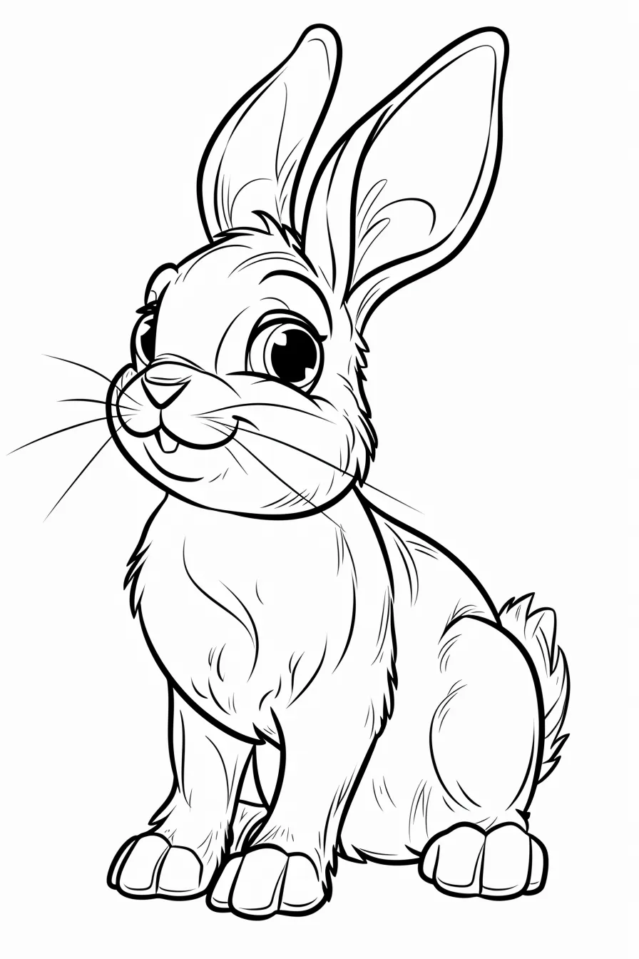 coloriage Lapin educatif pour enfant 2