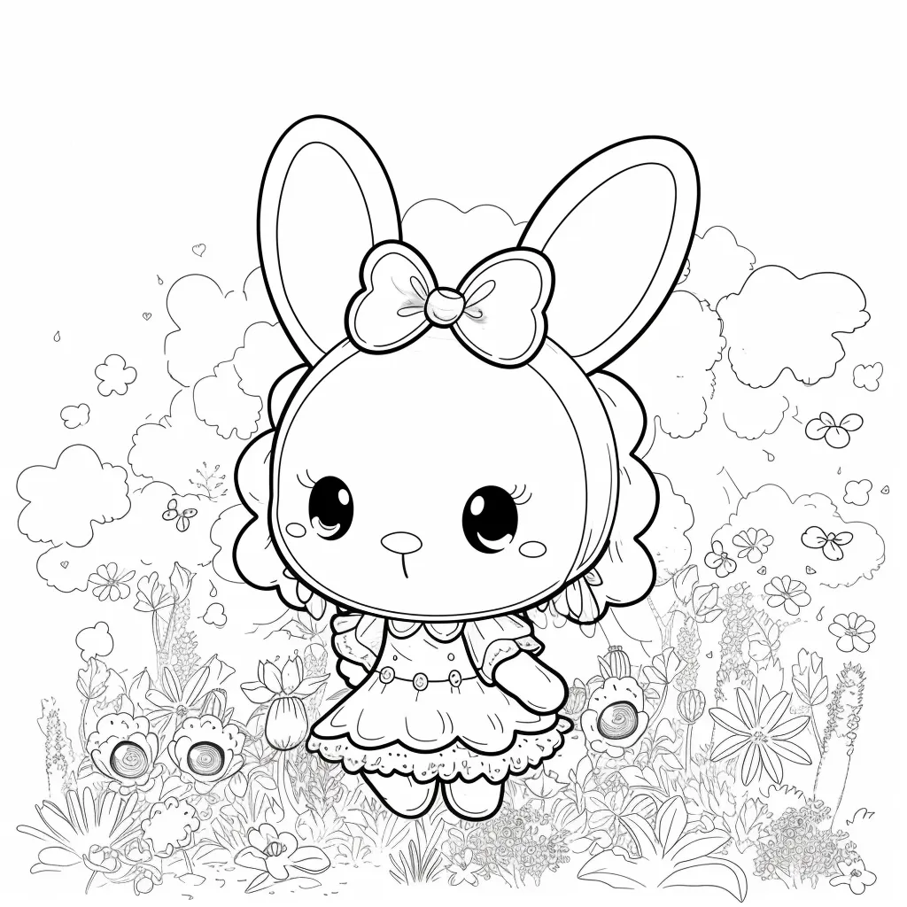 coloriage Lapin à imprimer pour enfant de 10 ans