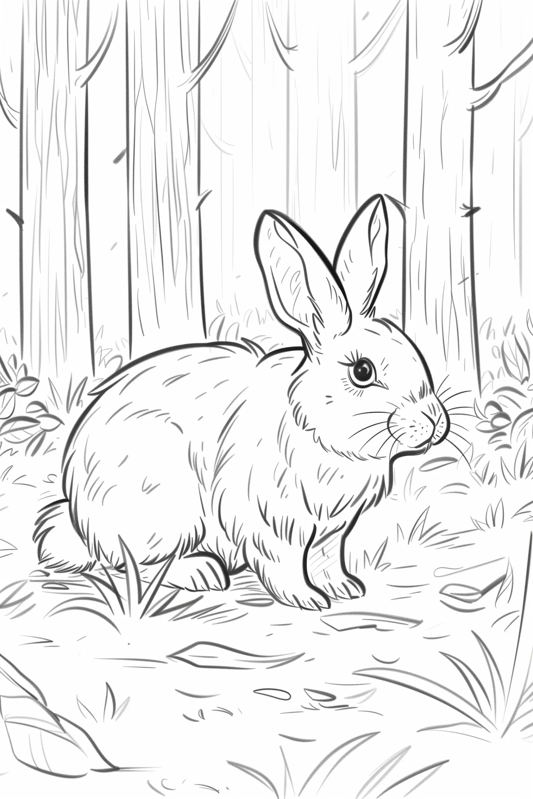 coloriage Lapin gratuit à imprimer