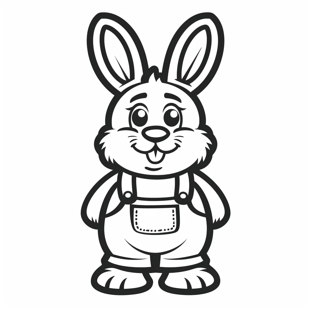 coloriage Lapin pour enfants a imprimer gratuit 2