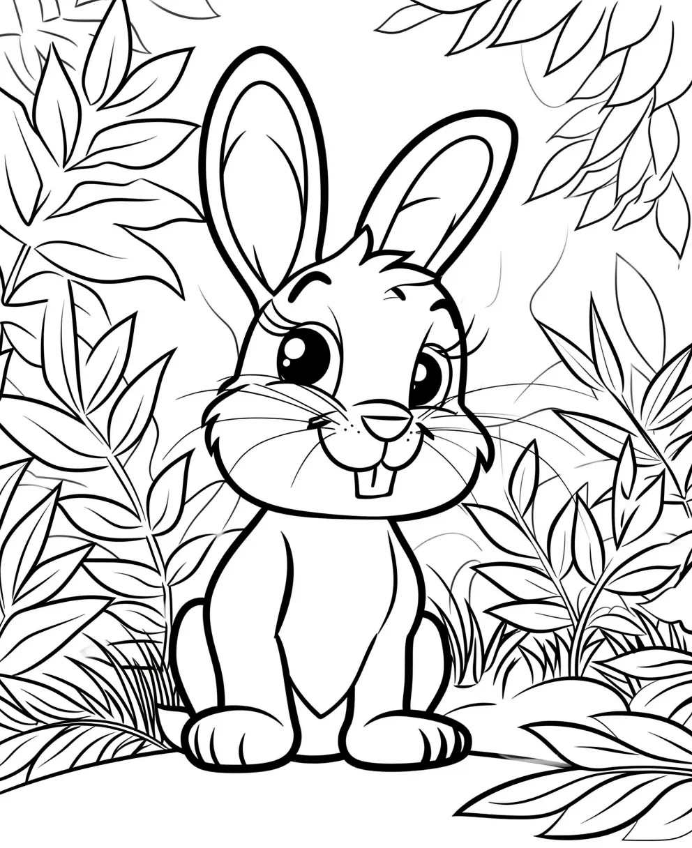 coloriage Lapin pour enfants a imprimer gratuit