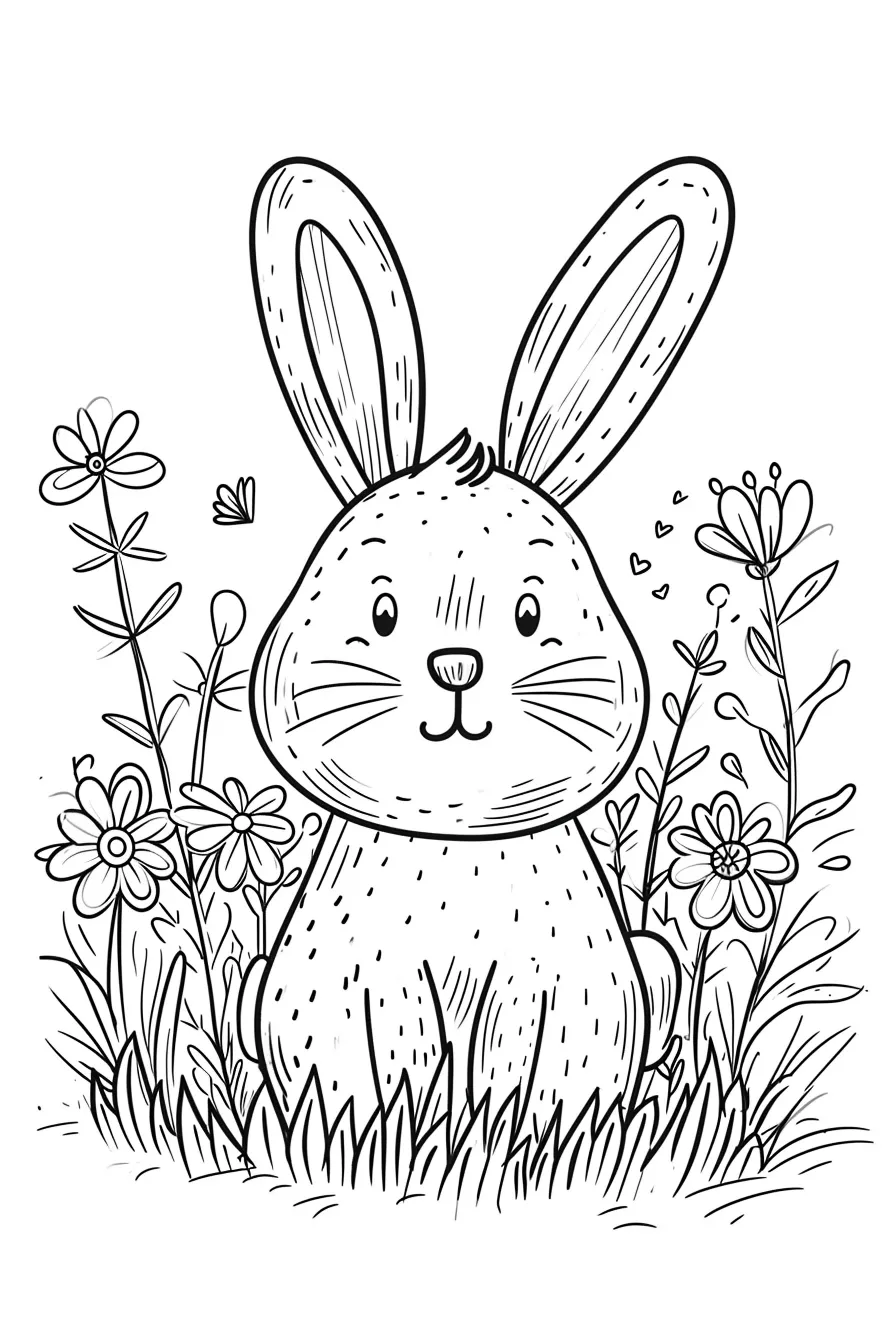 coloriage Lapin à imprimer pdf gratuit