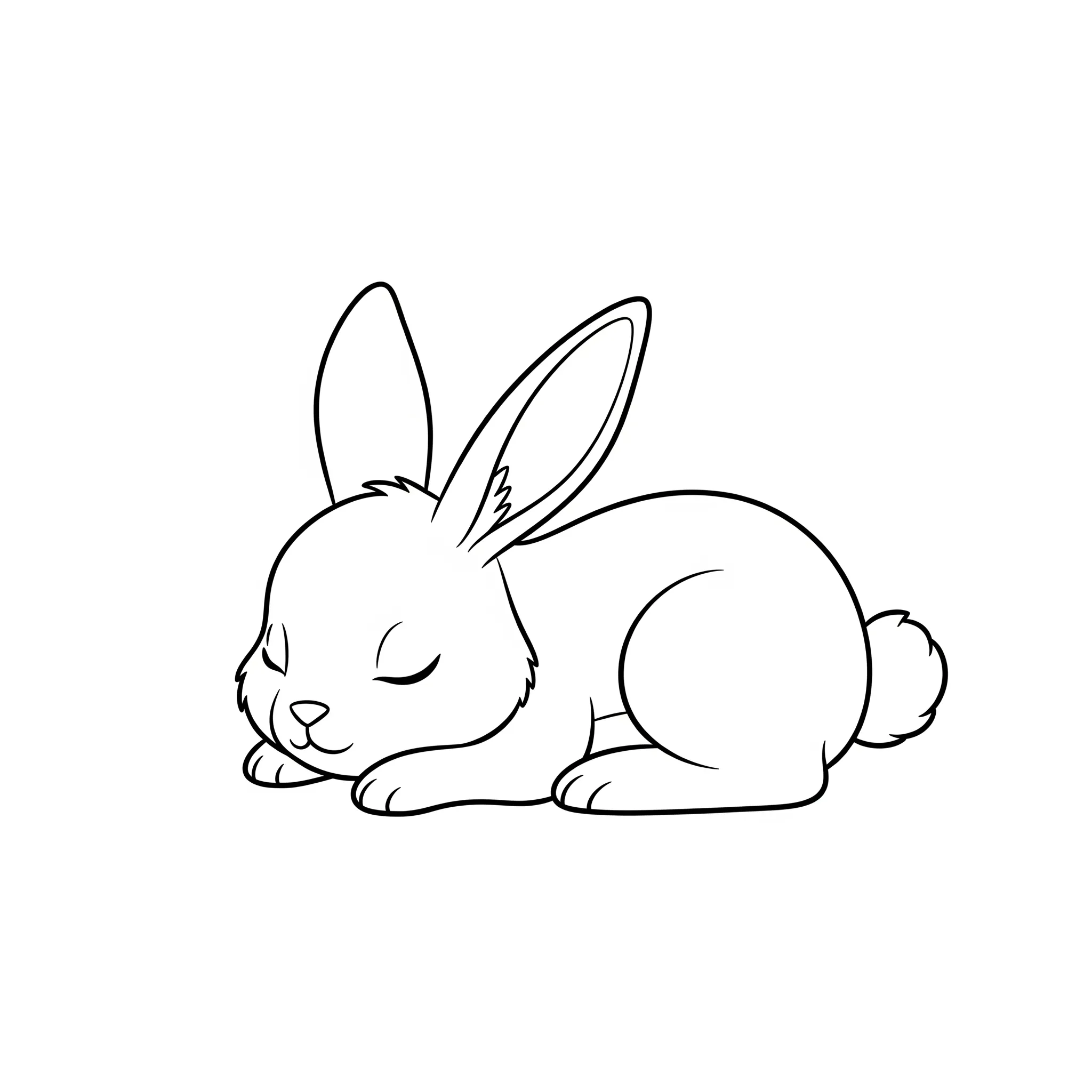 coloriage Lapin Dormeur à imprimer a4