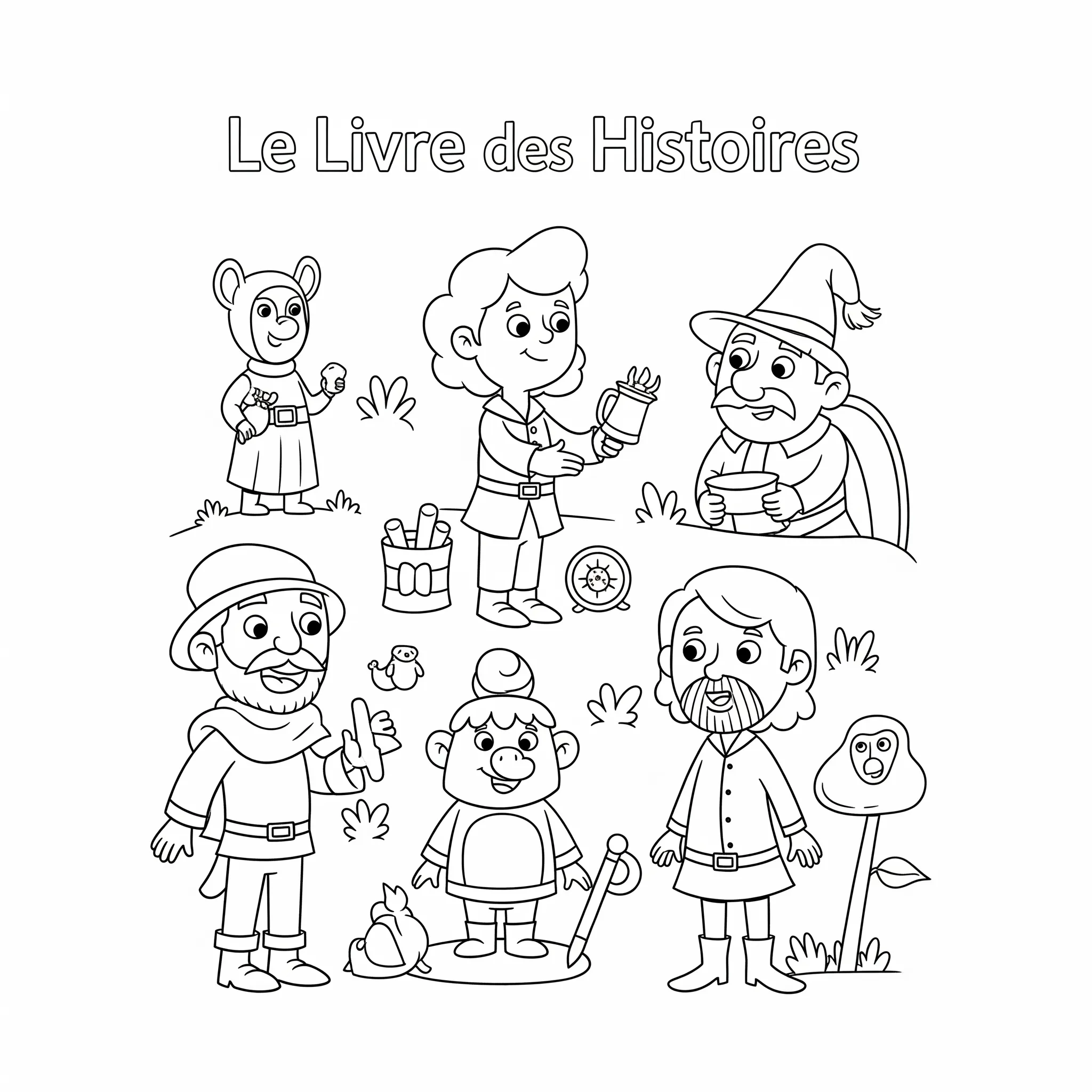 coloriage Le Livre des Histoires de pour enfants