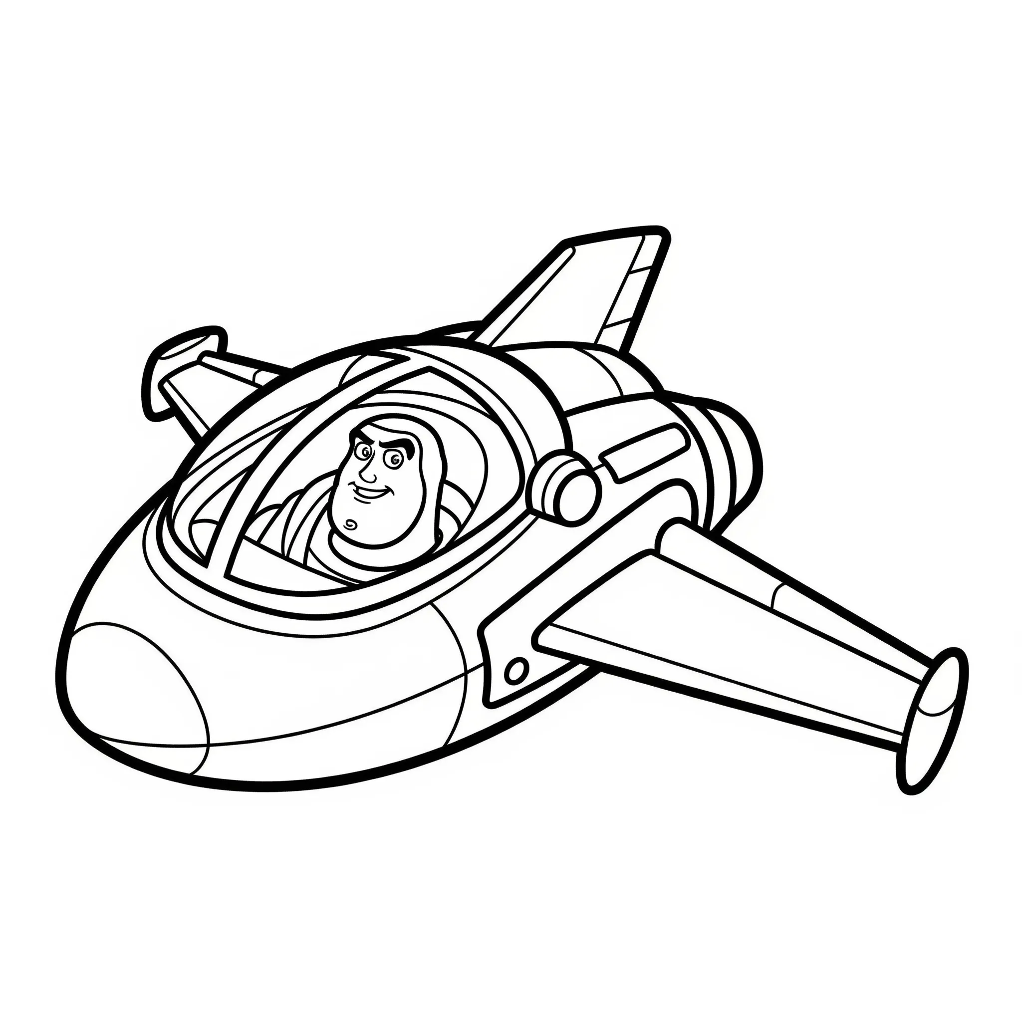 coloriage Le vaisseau spatial de Buzz a imprimer