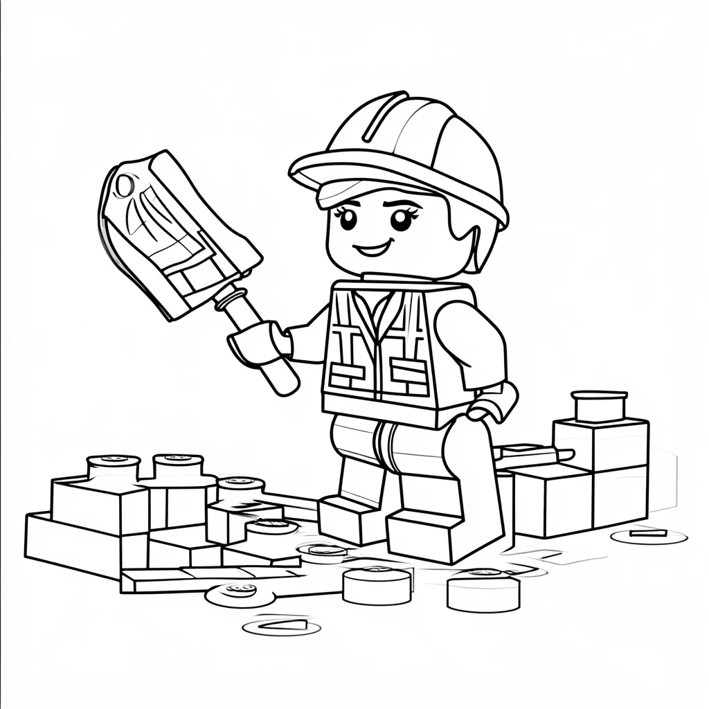 coloriage Lego pour primaire