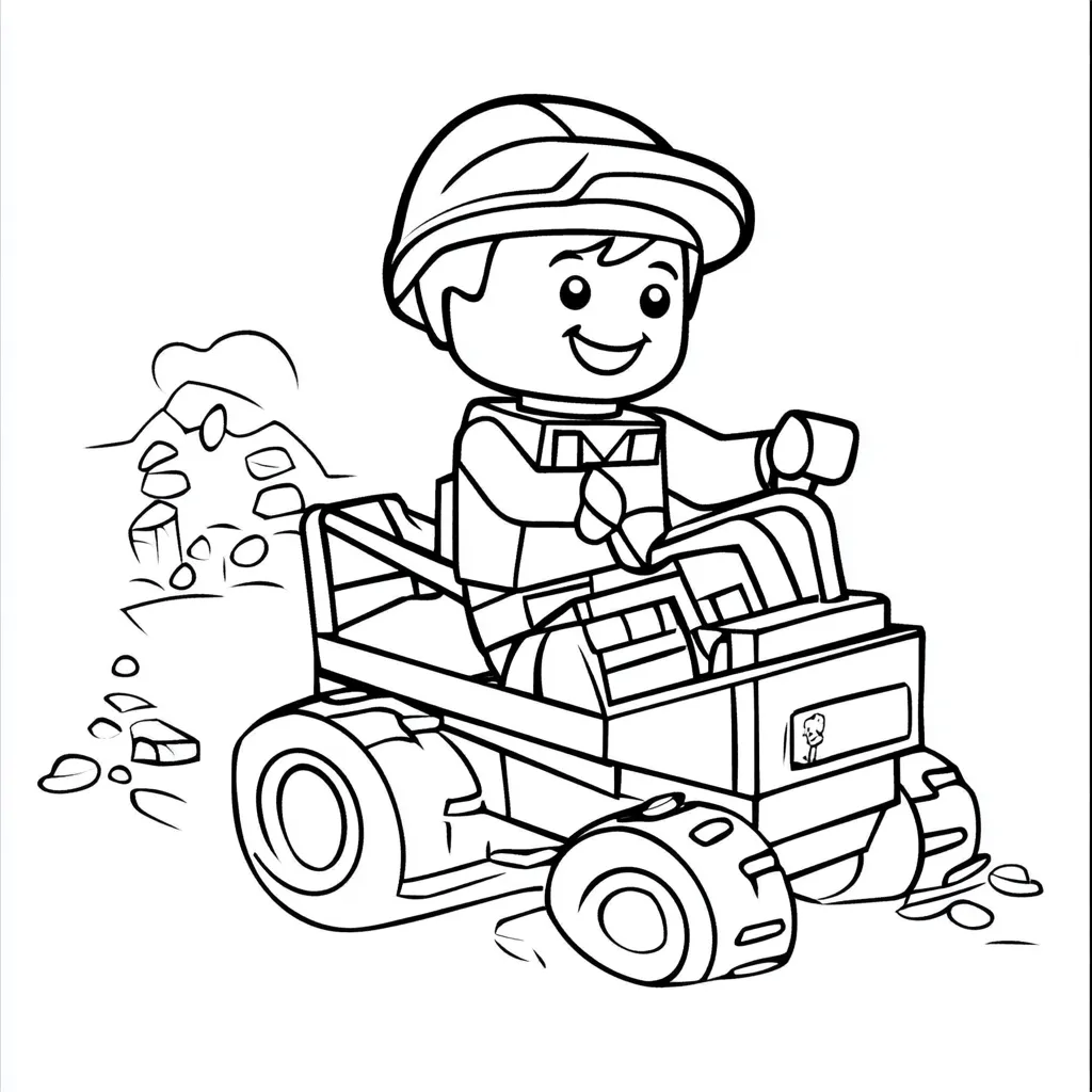 coloriage Lego et découpage à imprimer