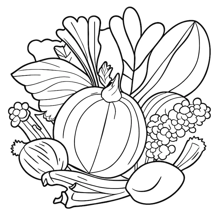 coloriage Légumes gratuit