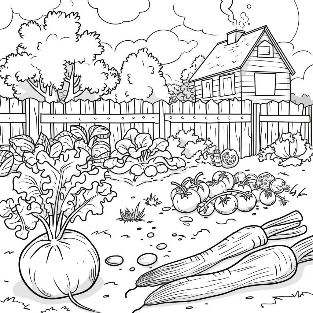 coloriage Légumes gratuit pour enfants