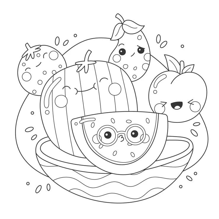 imprimer coloriage Légumes