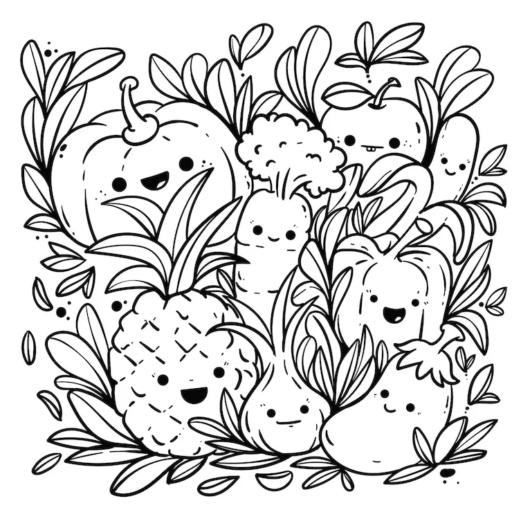 coloriage Légumes à imprimer gratuit