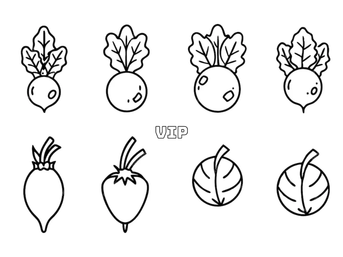 coloriage Légumes à imprimer pour enfant de 3 ans