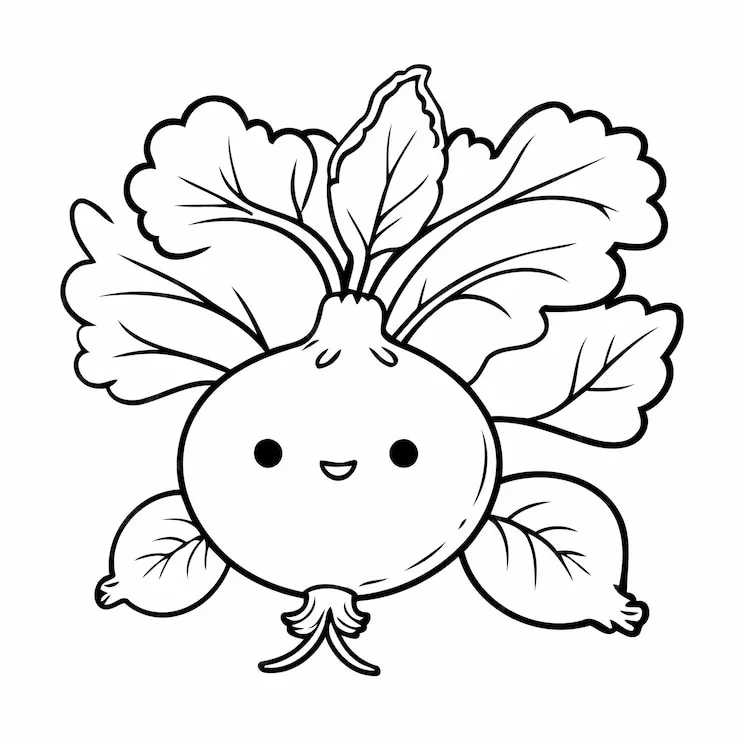 coloriage Légumes gratuit pour enfants 1