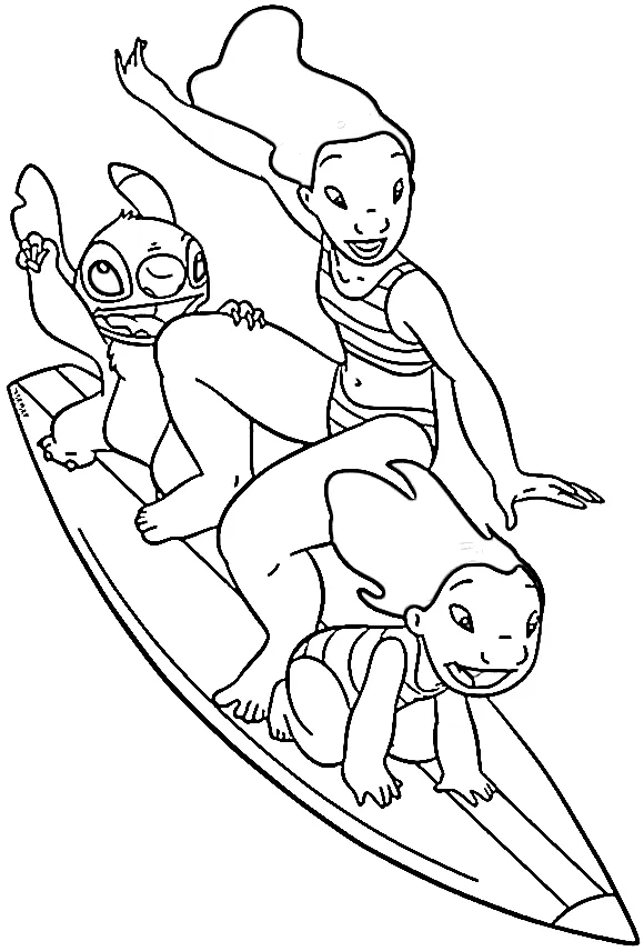 coloriage Lilo gratuit à imprimer