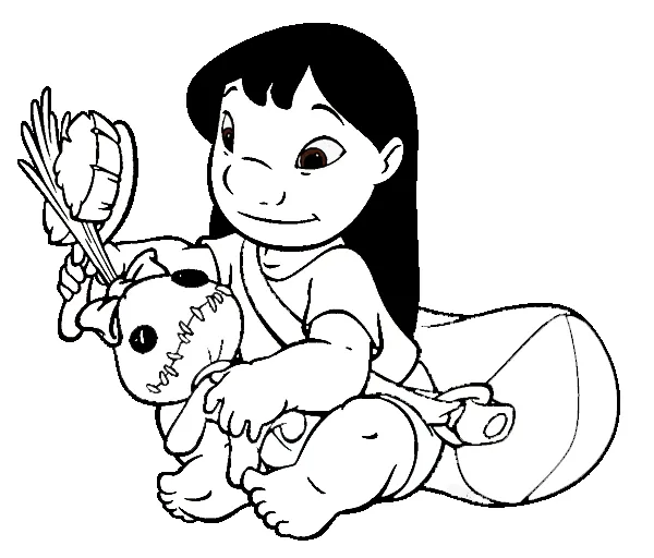 coloriage Lilo pour enfant à imprimer