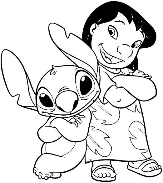 coloriage Lilo pour enfant de 2 ans