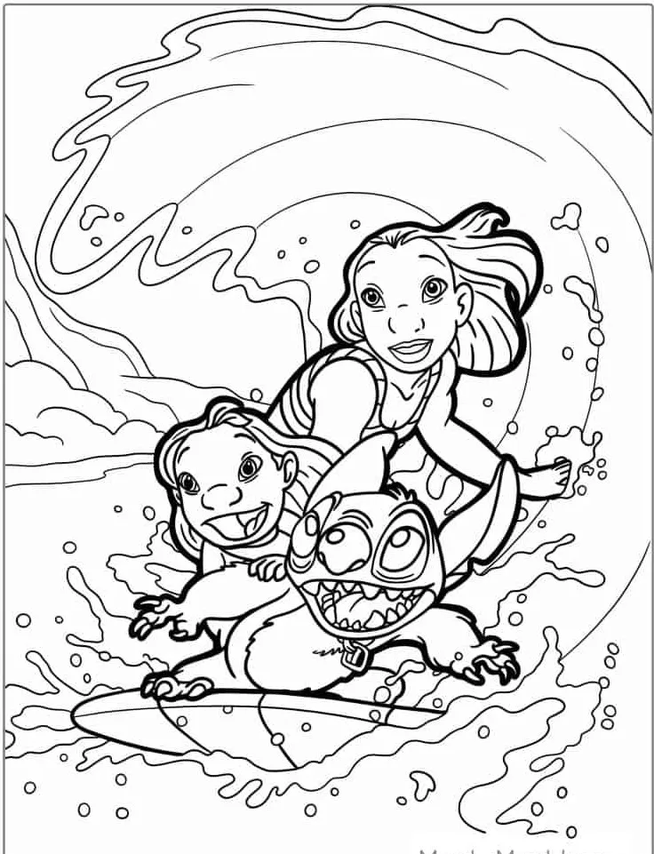 coloriage Lilo Et Stitch à imprimer gratuitement pdf