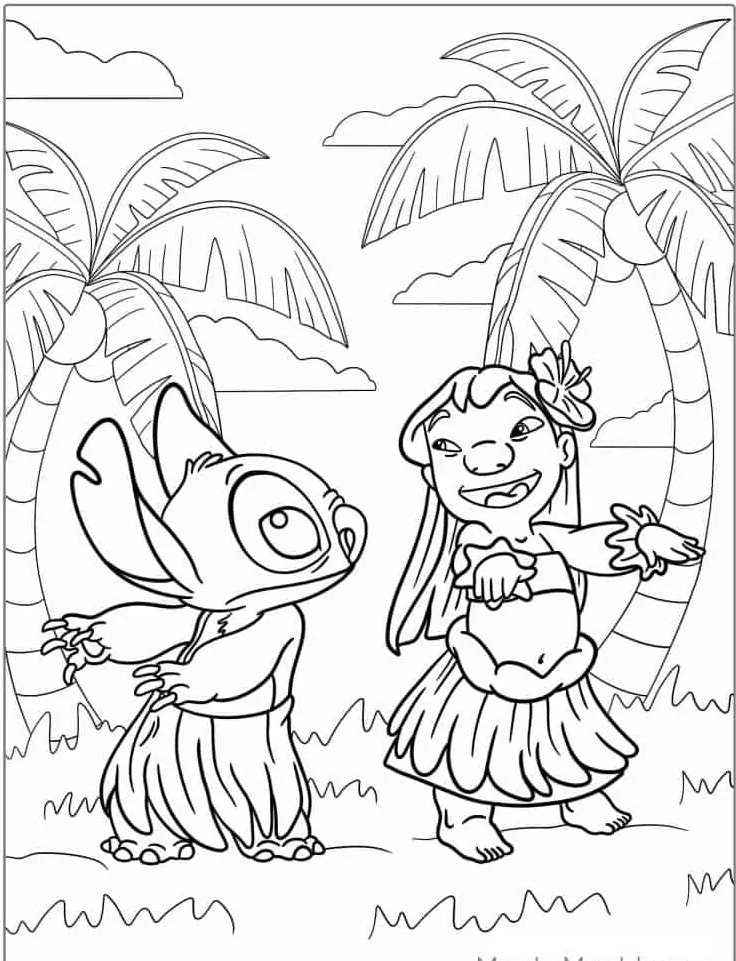 image de coloriage Lilo Et Stitch pour enfant