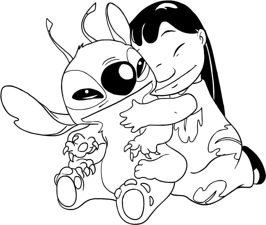 coloriage Lilo Et Stitch gratuit en ligne