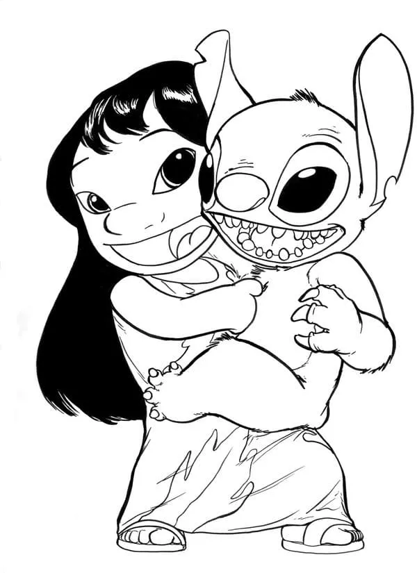 coloriage Lilo Et Stitch pour enfant de 8 ans 1