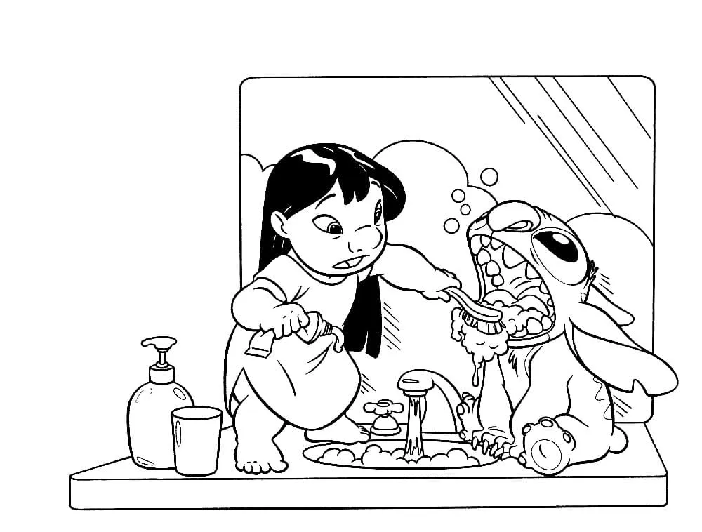 coloriage Lilo Et Stitch pour enfants