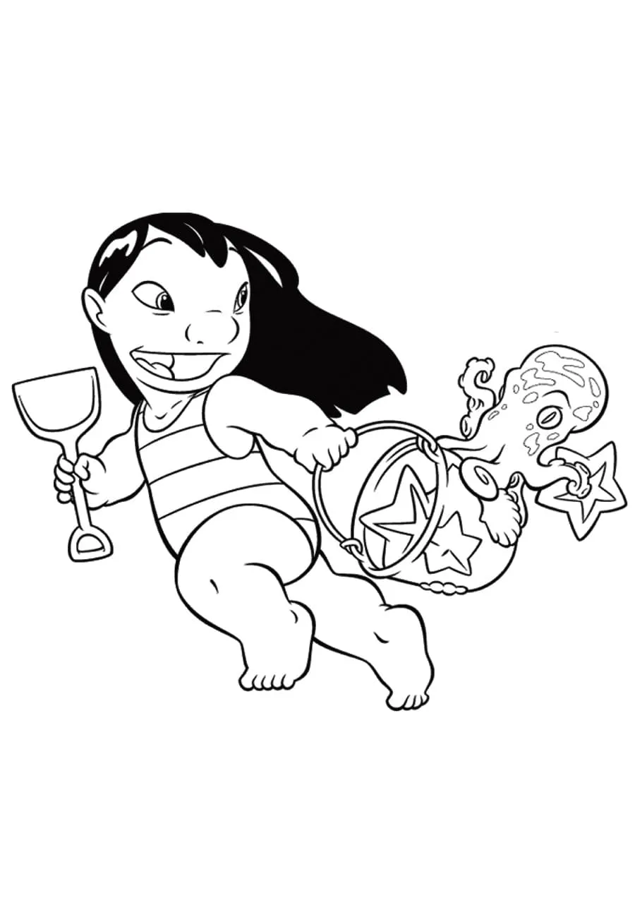 coloriage Lilo Et Stitch pour enfants à télécharger