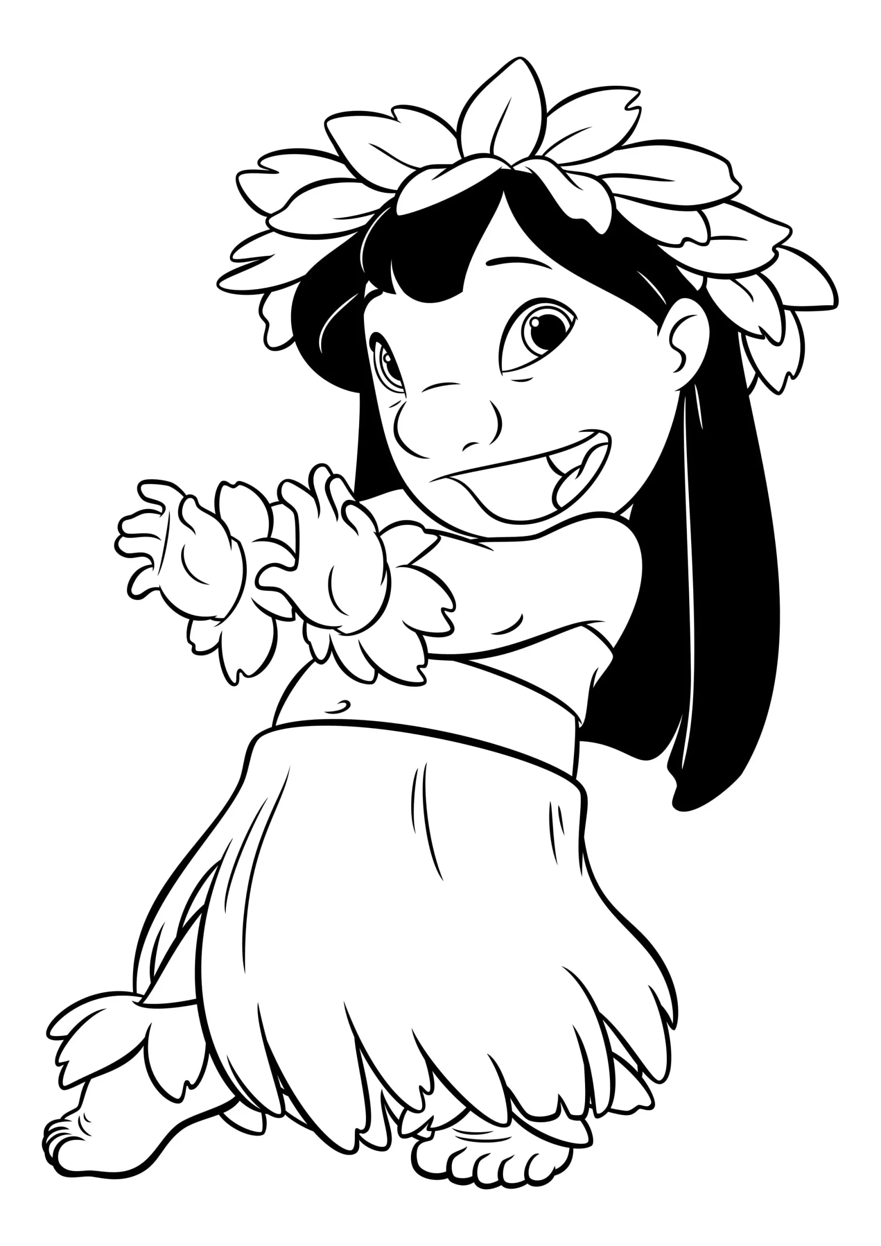 coloriage Lilo Et Stitch à imprimer pour enfant de 12 ans