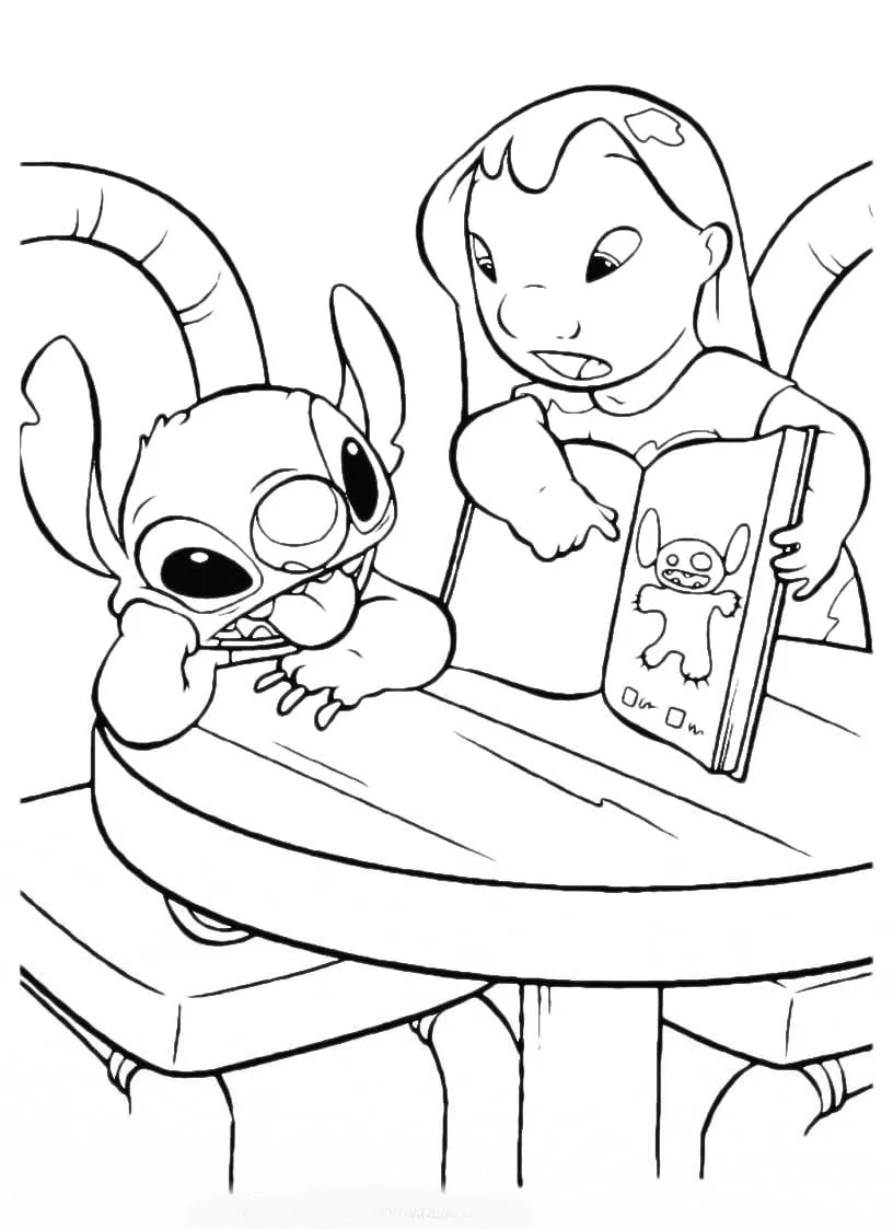 coloriage Lilo Et Stitch gratuit à imprimer